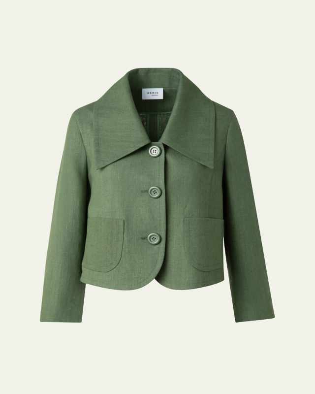 Fitted Washed Raw Linen Jacket